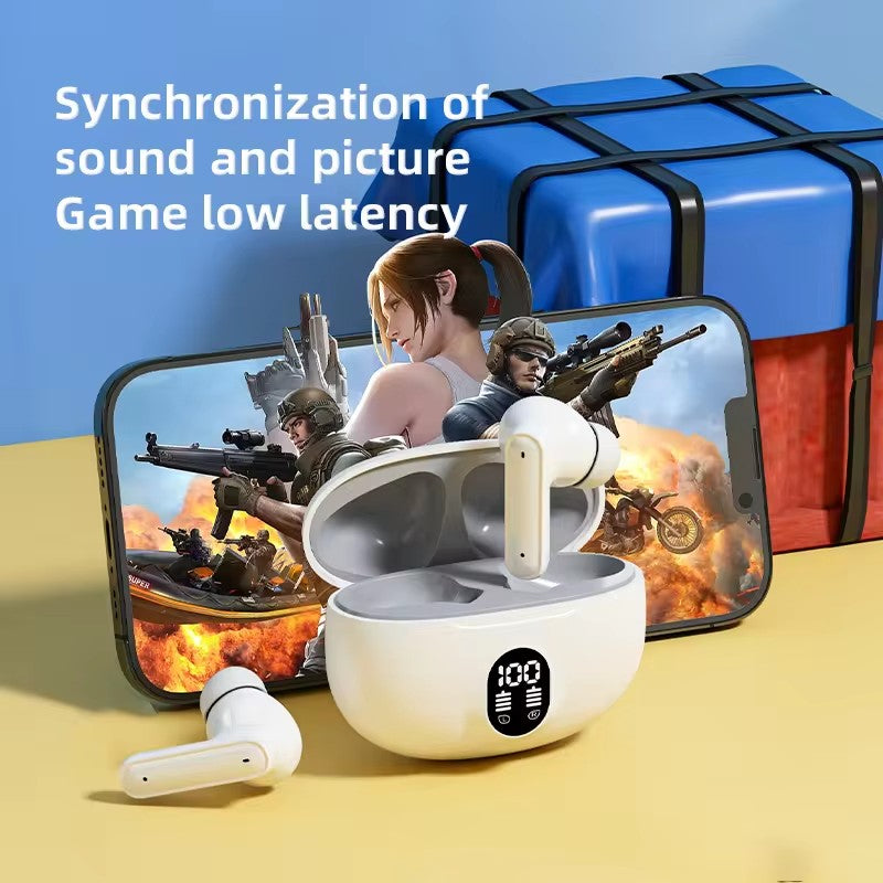 Stereo 895B Wireless Bluetooth Earbuds with Mic | LED Display | Type-C Fast Charging | Bluetooth 5.3