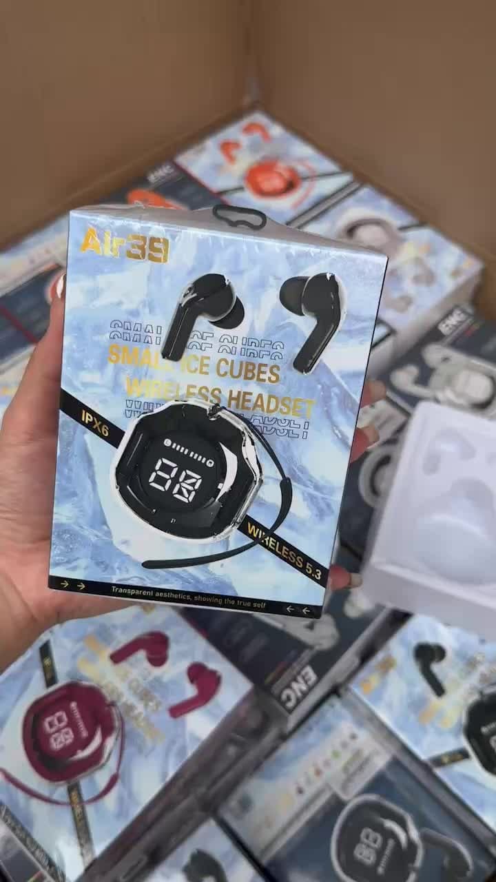 Air39 Wireless Earbuds | Bluetooth 5.3 | Clear Sound | Heavy Bass | Noise Reduction | LED Display