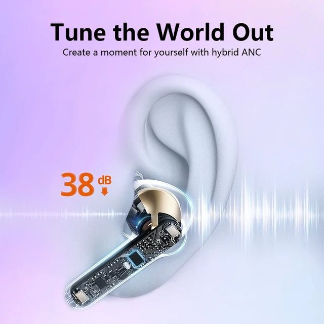 Air39 Wireless Earbuds | Bluetooth 5.3 | Clear Sound | Heavy Bass | Noise Reduction | LED Display