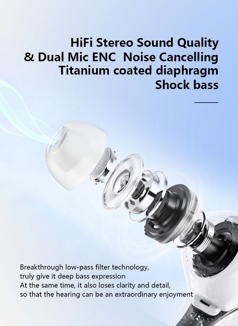 Air39 Wireless Earbuds | Bluetooth 5.3 | Clear Sound | Heavy Bass | Noise Reduction | LED Display
